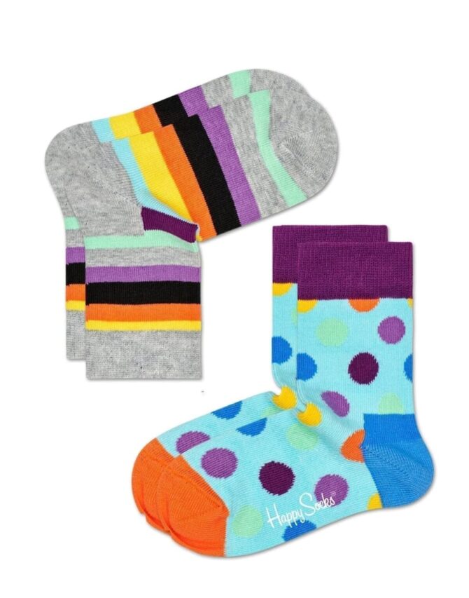 Happy Socks 2-Pakk Stripe laste sokid Watch Wear