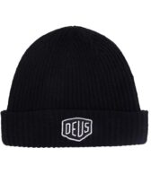 Deus Ex Machina Shield Beanie Black meeste kootud müts, lambavillast talvemüts.