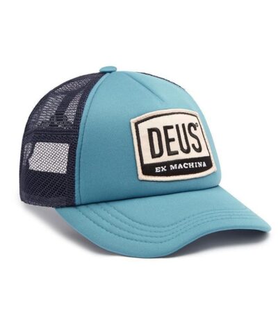 Deus Ex Machina Moretown Trucker Light Blue helesinine meeste reguleeritav võrguga nokamüts.