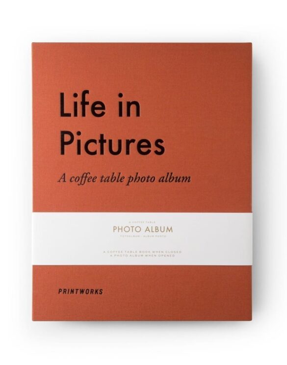 Photo album - Life In Pictures Orange. Printworks Coffee tabel photo albums and books. Kohvilaua fotoalbumid.