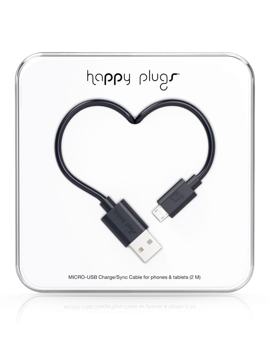 Micro-USB to USB Charge/Sync Cable Black