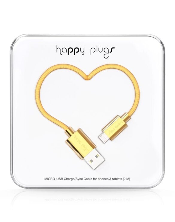 Happy Plugs Micro-USB to USB Charge/Sync Cable Gold Watch Wear