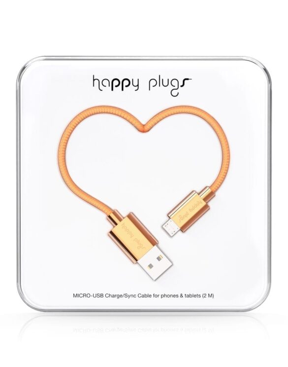 Happy Plugs Micro-USB to USB Charge/Sync Cable Rose Gold Watch Wear