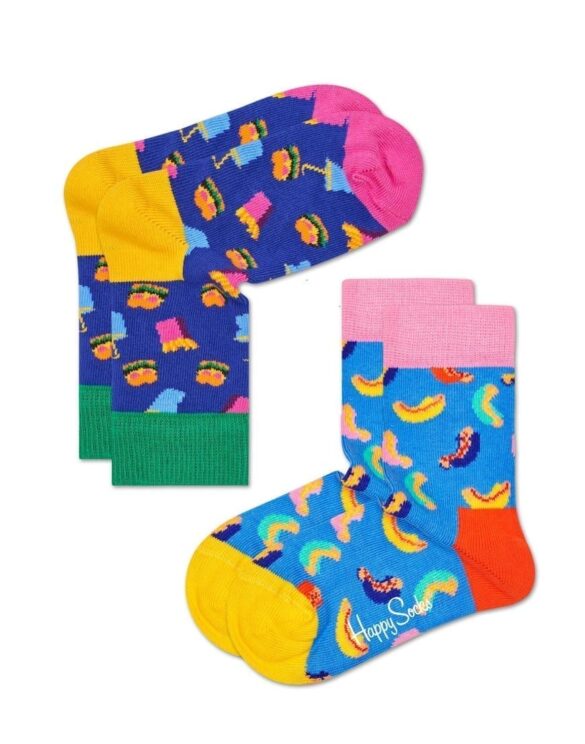 Happy Socks 2-Pack Hamburger Socks Watch Wear