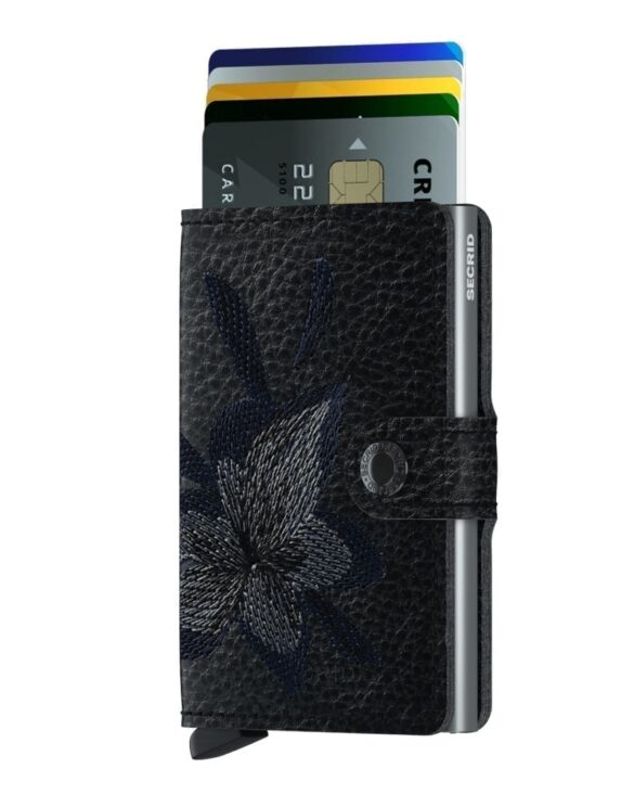 Miniwallet Stitched Magnolia Black | Secrid wallets & card holders
