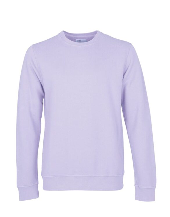Colorful Standard Classic Organic Crew Soft Lavender. Sustainable men's and women's sweatshirts.