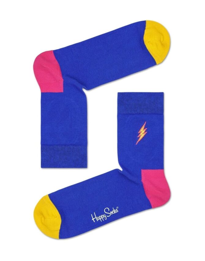 Happy Socks Embroidery Flash 1/2 Crew Sock Watch Wear