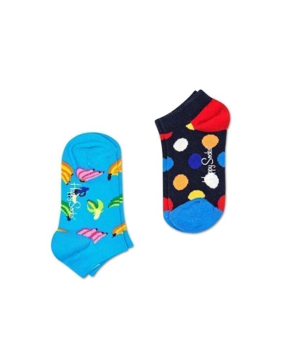 Happy Socks 2-Pack Kids Big Dot Low Socks Watch Wear