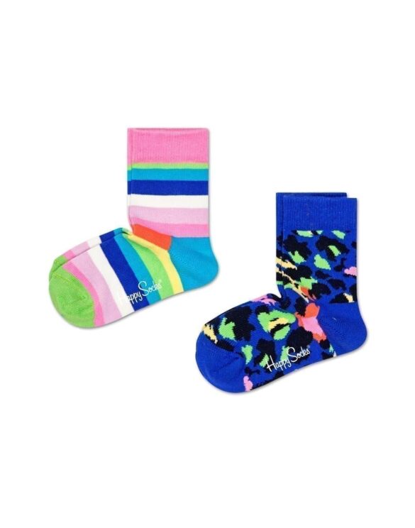 Happy Socks 2-Pack Kids Stripe Socks Watch Wear