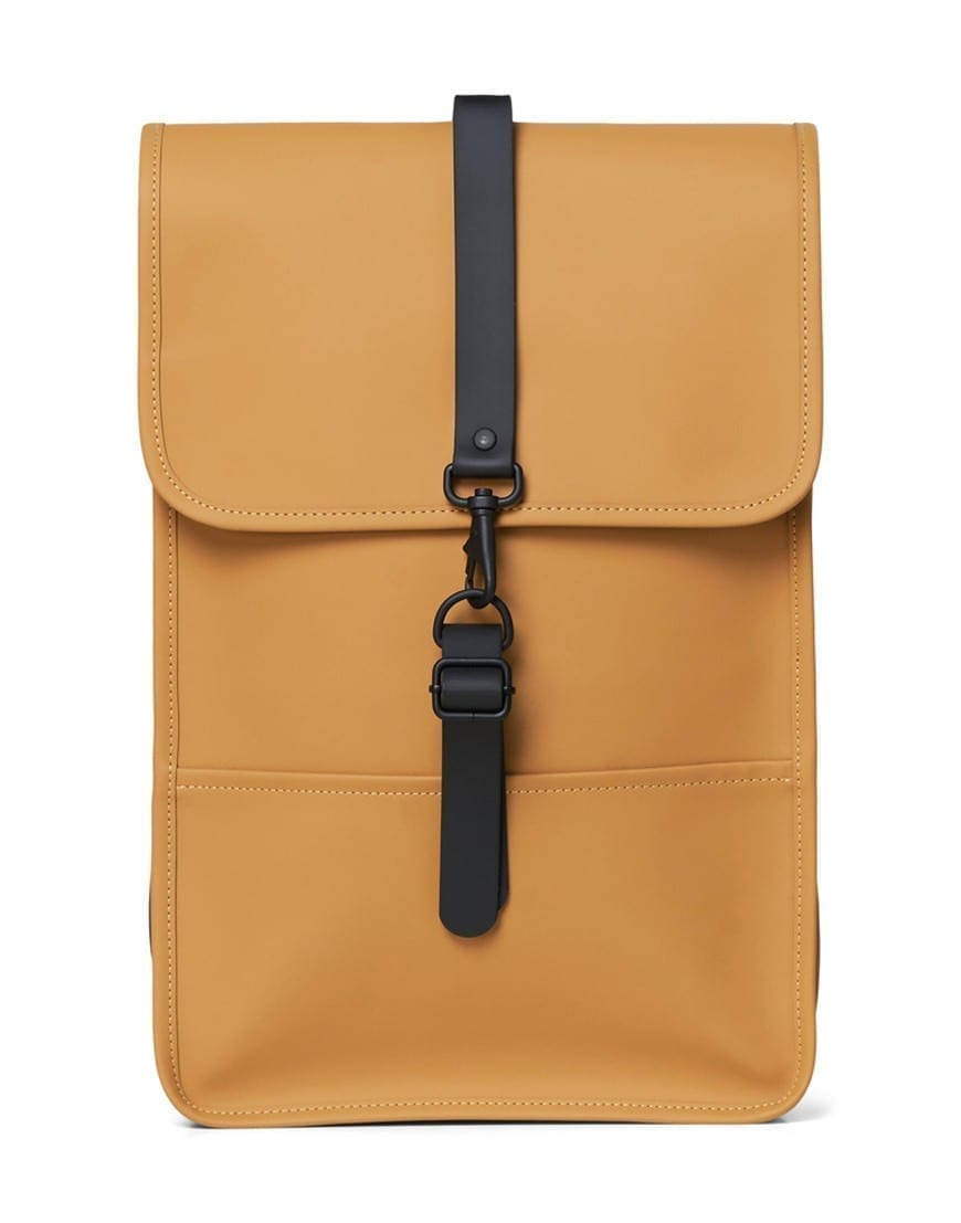 small khaki backpack