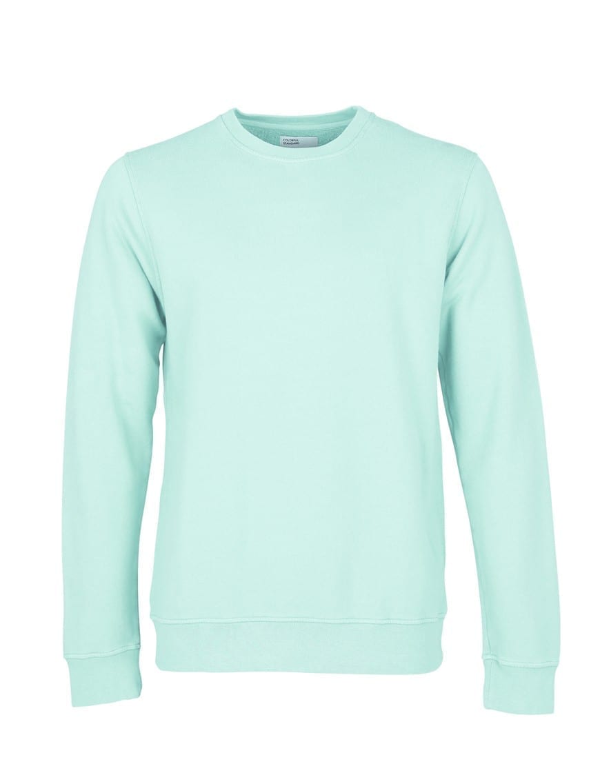 Colorful Standard Classic Organic Crew Light Aqua. Sustainable men's and women's sweatshirts.