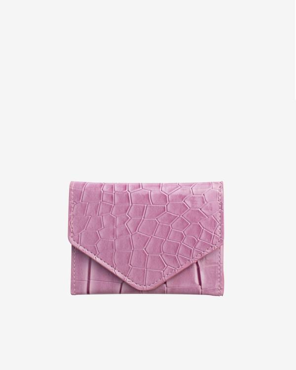 brand1} Wallet Croco Dusty Pink