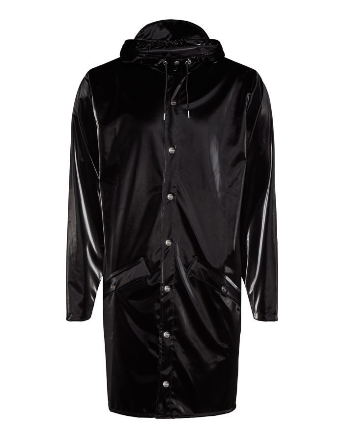 Rains Outerwear for Men and Women Long Jacket Velvet Black 1202-29