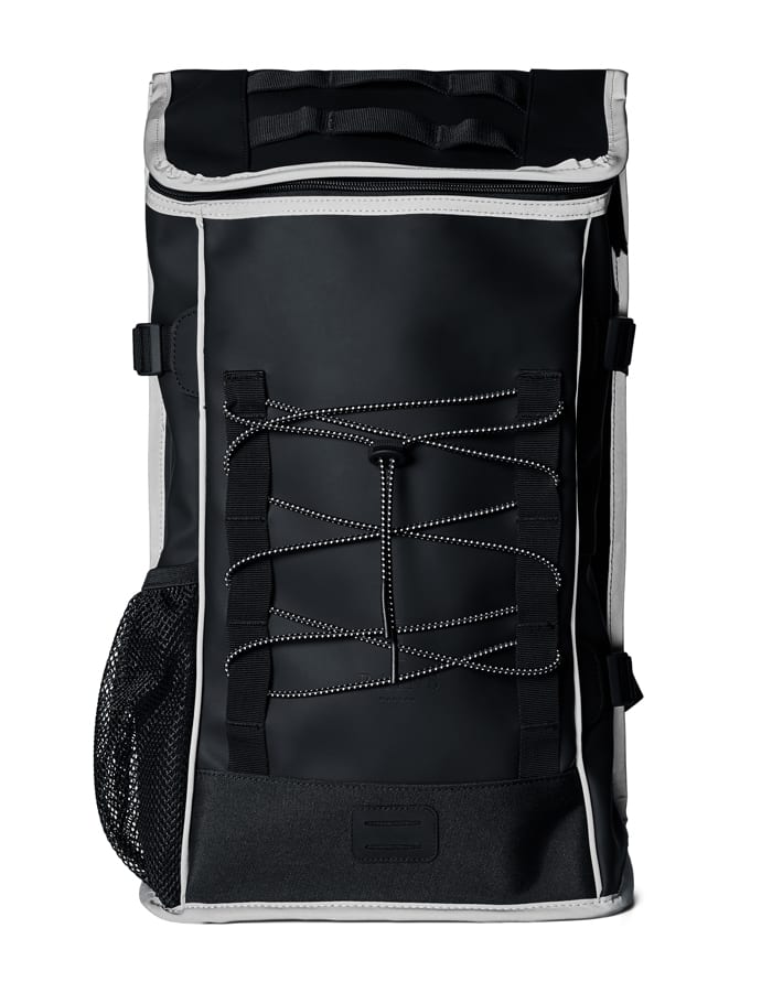 black reflective backpack