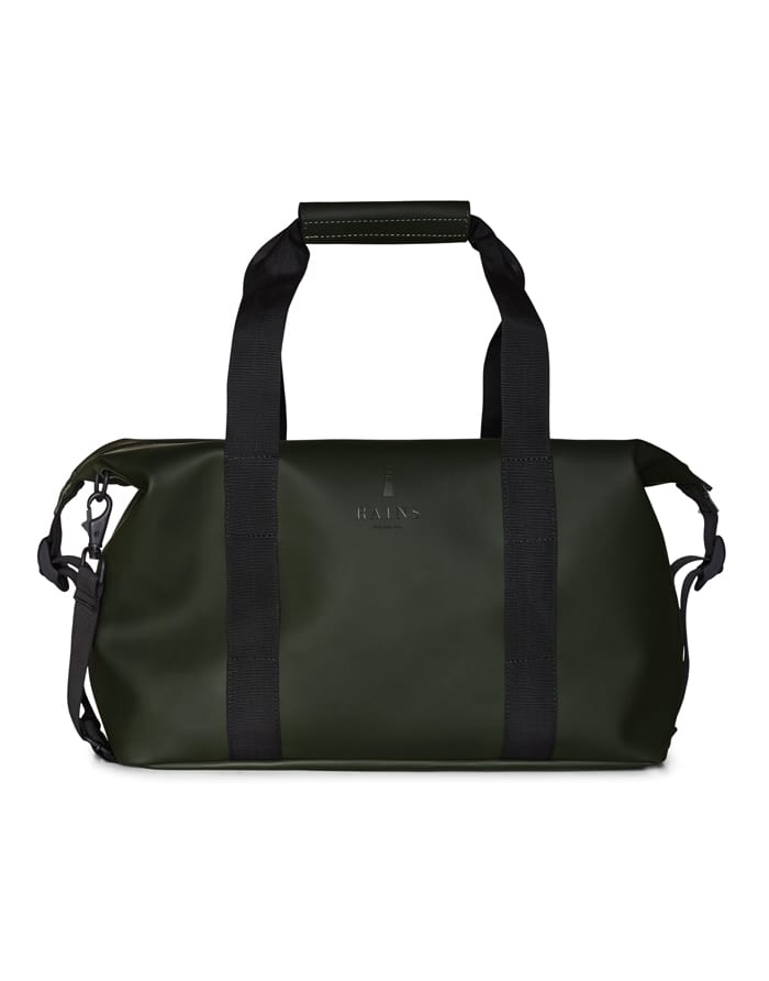 green weekender bag