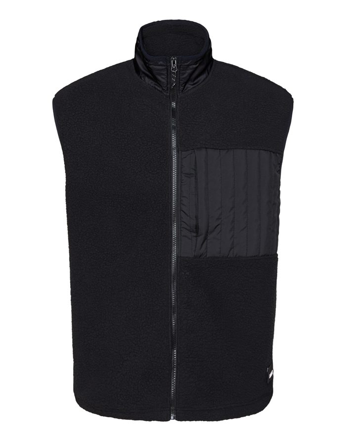 Rains Outerwear for Men and Women Fleece Vest Black 1851-01