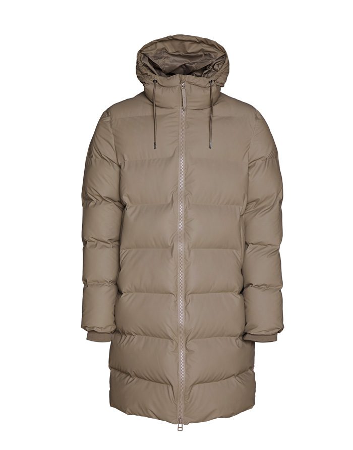 Rains Outerwear Winter coats and jackets Long Puffer Jacket Taupe 1507-17