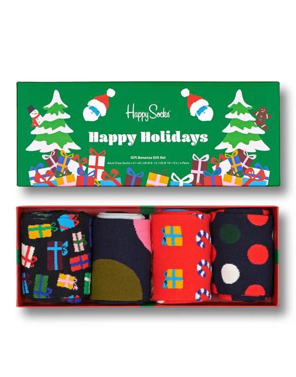 Happy Socks  Gift Bonanza Socks Gift Set 4-Pack XGBS09-7300