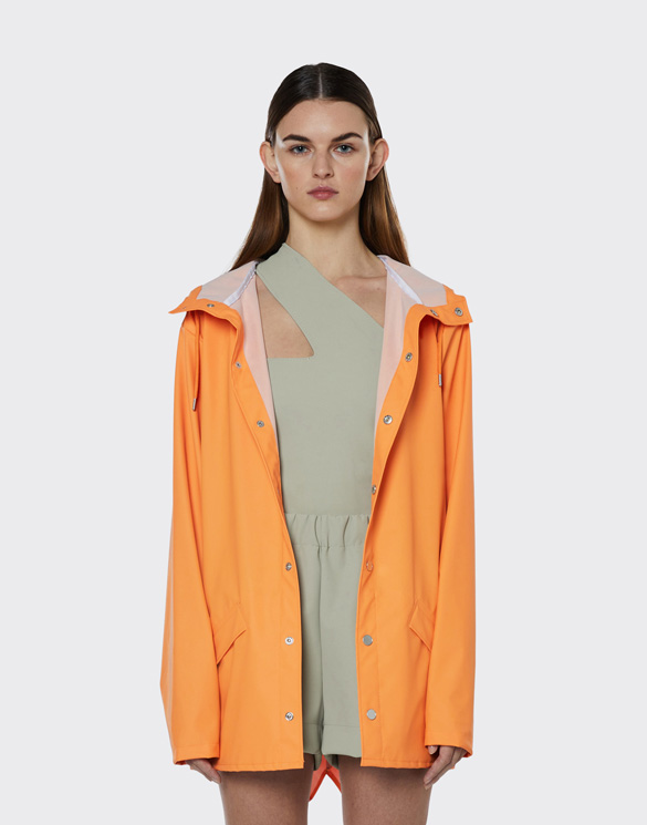 Rains 12010-61 Jacket Orange Men Women Outerwear Outerwear Rain jackets Rain jackets