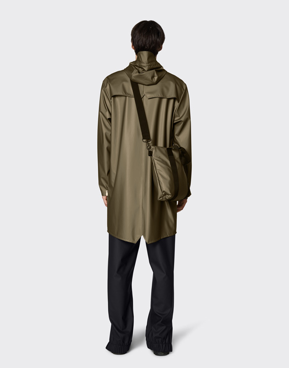 Rains 12020-74 Long Jacket Metallic Mist Men Women Outerwear Outerwear Rain jackets Rain jackets