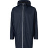 Rains 18540-54 Long Jacket Navy Reflective Men Women Outerwear Outerwear Rain jackets Rain jackets