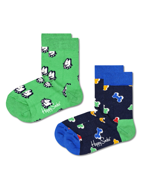 Happy Socks 2-pack Kids Dog & Dog Bone Sokid Watch Wear
