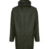 Rains 12020-03 Long Jacket Green Men Women Outerwear Outerwear