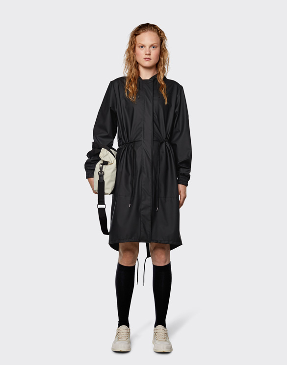 Rains 18550-01 String Parka Black  Women  Outerwear