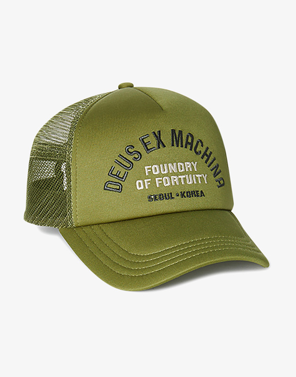 Deus Ex Machina Accessories Hats Fortuity Trucker Olive Green DMP2271536
