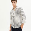 Thinking Mu Men T-shirts White Striped Thomas Shirt MSH00103