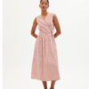 Thinking Mu Women Dresses/skirts Seersucker Amapola Burgundy Dress WDR00140