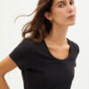 Thinking Mu Women T-Shirts Black Hemp Regina T-Shirt WTS00281