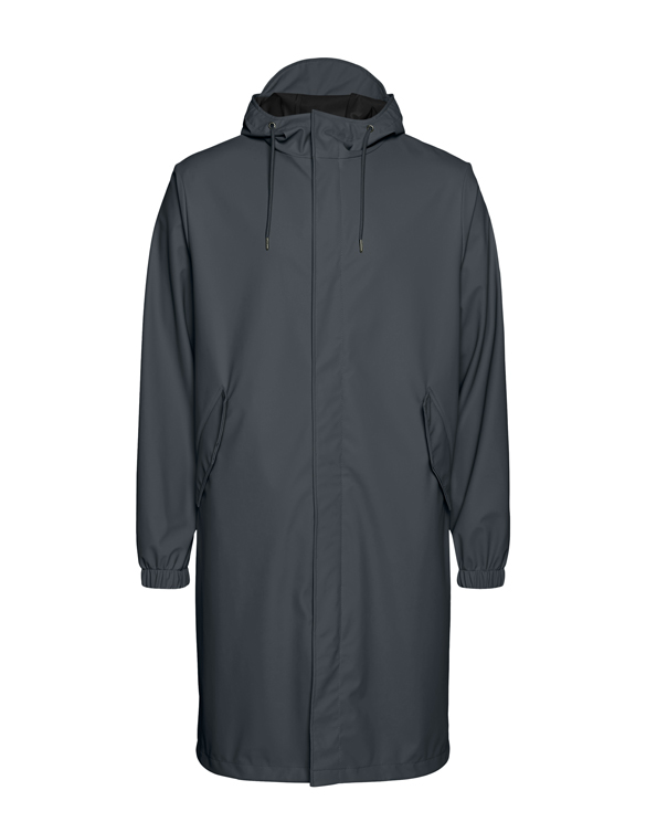 Rains 18140-05 Fishtail Parka Slate Men Women Outerwear Outerwear Rain jackets Rain jackets