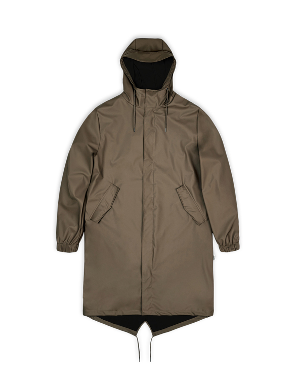 Rains 18140-66 Fishtail Parka Wood Men Women Outerwear Outerwear Rain jackets Rain jackets