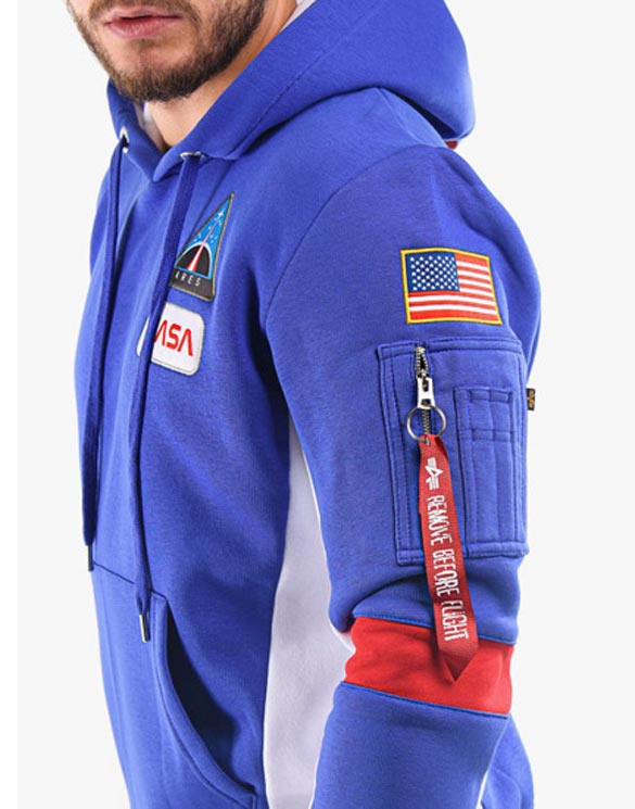& Nautical Hoody Space Wear | Blue Sweaters Industries | Camp hoodies Alpha Watch