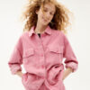 Thinking Mu Women Jackets Pink Corduroy Phoebe Jacket WJK00059