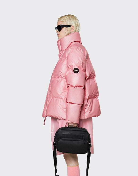 Rains 15220-20 Boxy Puffer Jacket Pink Sky Men Women  Outerwear Outerwear Winter coats and jackets Winter coats and jackets