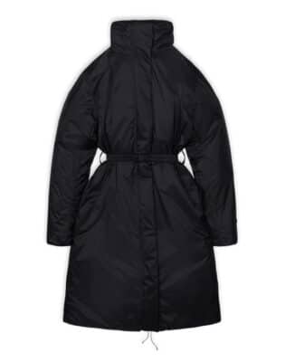 Long Padded Nylon W Coat Black | Rains | Watch Wear