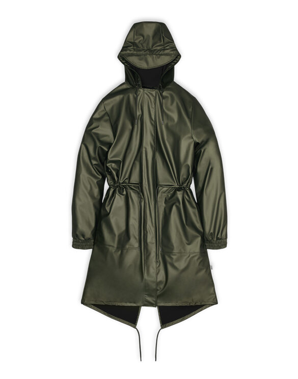 Rains 18550-01 String W Parka Evergreen  Women   Outerwear  Rain jackets