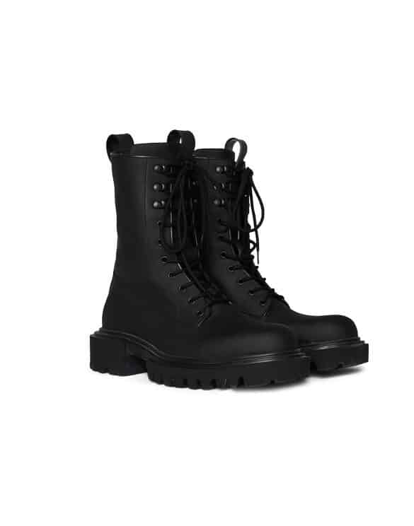 Rains Show Combat Boot Black Saapad Watch Wear