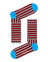 Blocked Stripe Maroon Socks Happy Socks BSS01-4500 Socks