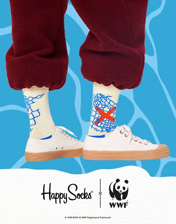 No Ghost Fishing Gear Socks Happy Socks GHO01-1300 Socks Sokid WWF x Happy Socks Erikollektsioonid