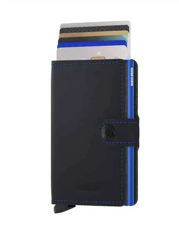 Miniwallet Matte Black & Blue | Secrid Wallets, Card Holders
