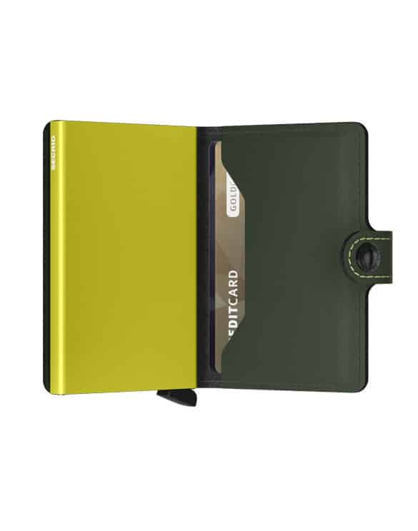 Secrid Accessories Wallets & cardholders Miniwallets Miniwallet Matte Green & Lime MM-Green & Lime