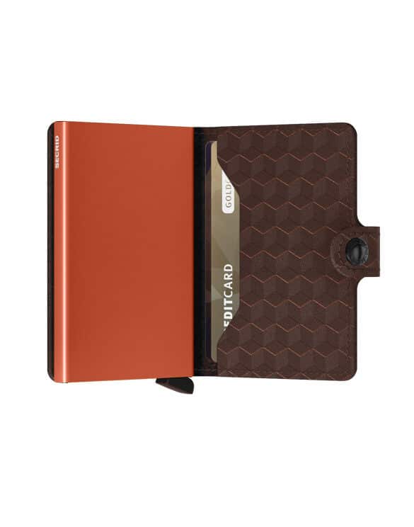 Secrid Accessories Wallets & cardholders Miniwallets Miniwallet Optical Brown-Orange MOp-Brown-Orange