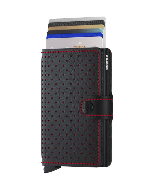 Miniwallet Perforated Black-Red | Secrid wallets & card holders
