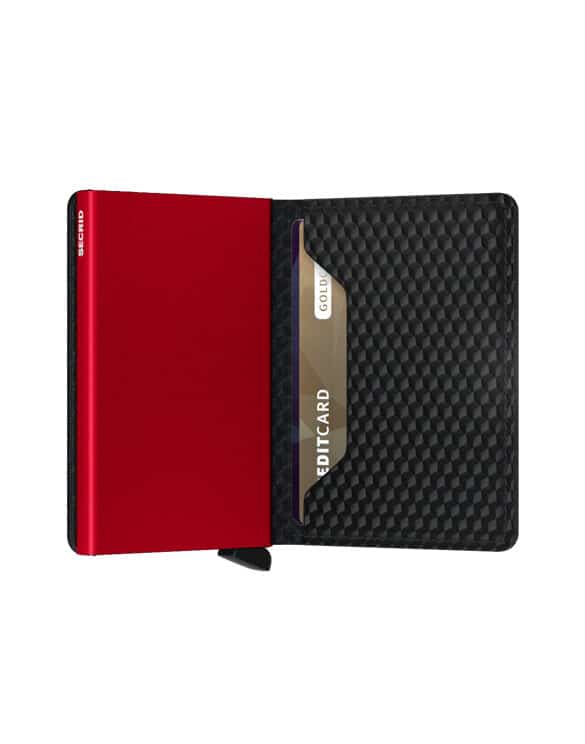 Secrid Accessories Wallets & cardholders Slimwallets Slimwallet Cubic Black-Red SCu-Black-Red