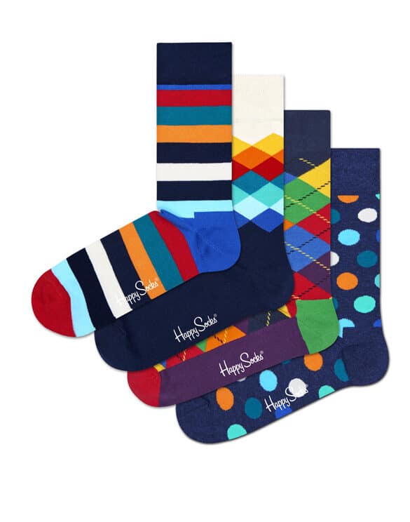 Happy Socks XMIX09-6050 4-Pack Multi-Color Gift Set Sokid Sokid Kinkekomplektid