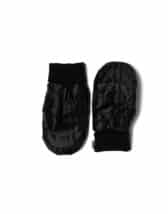 Rains 16070-53 Black Monogram Puffer Mittens Black Monogram Accessories   Gloves