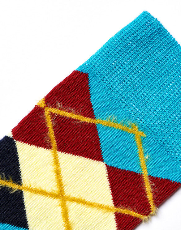 Argyle Blue Socks Happy Socks ARY01-0200 Socks Fall/Winter 2022